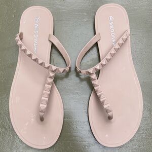 Nude jelly sandals size 9